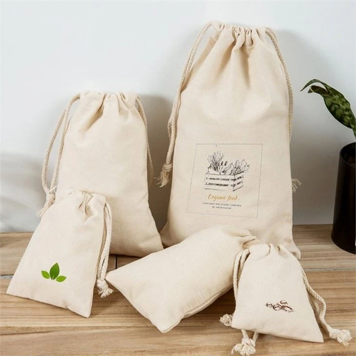 Cotton Drawstring Backpack